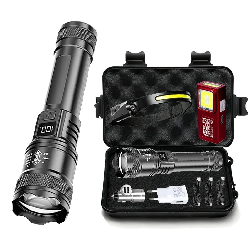 ZHIYU 2000LM LED Flashlight & Headlight Set | Rechargeable