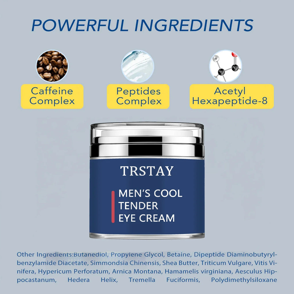 Men's Eye Cream Dark Circles Puffiness Anti-aging Caffeine Men