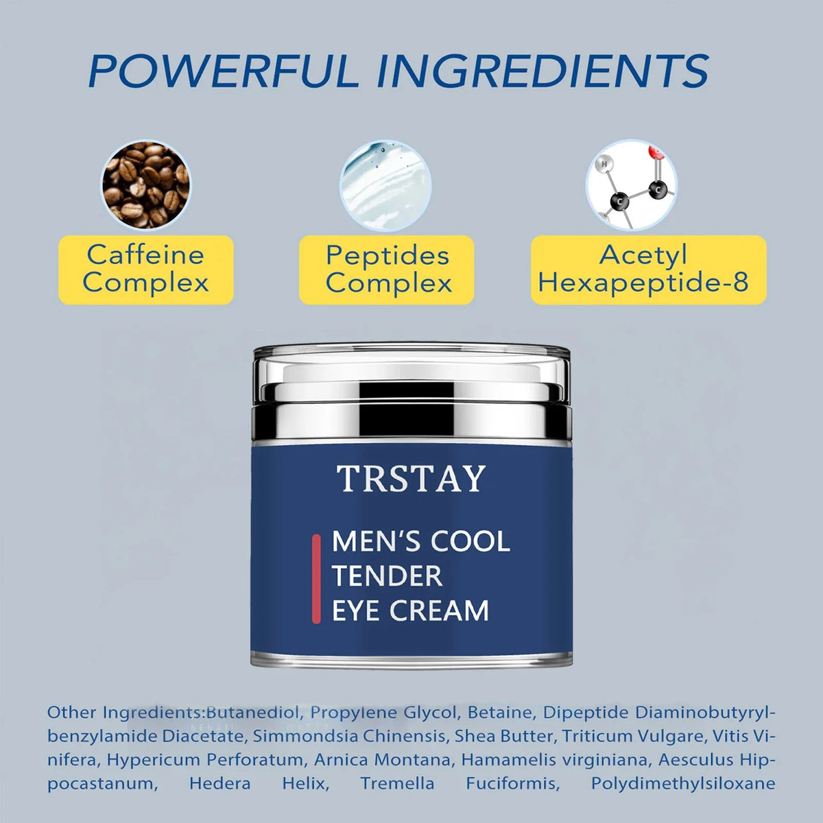 Men's Eye Cream Dark Circles Puffiness Anti-aging Caffeine Men