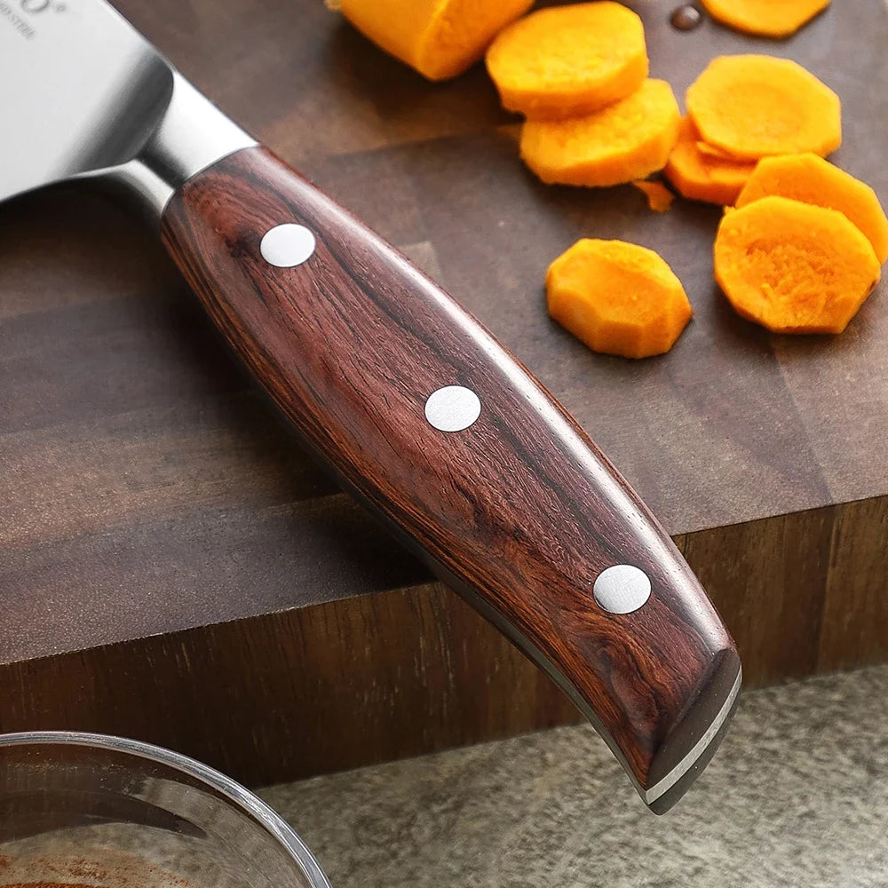XINZUO 3-Piece Knife Set – Bunka Santoku Utility 440C Steel