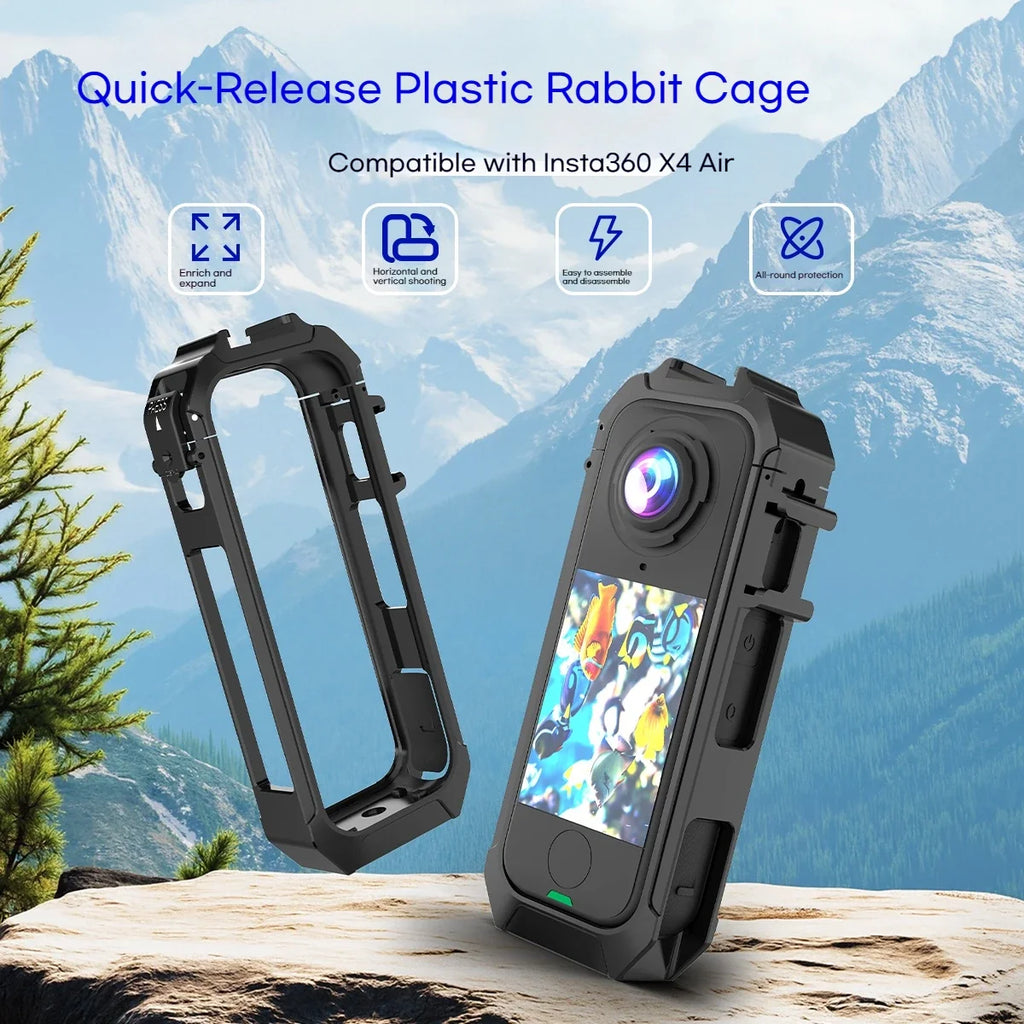 Insta360 X4 Air Rabbit Cage Frame – Magnetic Quick-Release PC