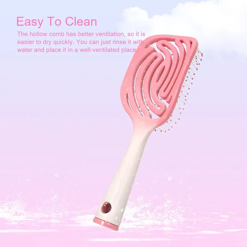 Hollow Hair Brush – Anti-Static Scalp Massage, All Hair Types