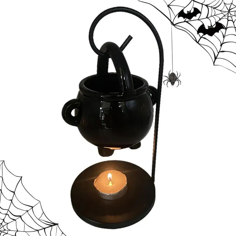 Hanging Cauldron Wax Burner Witch Caldron Pot Candle Holder