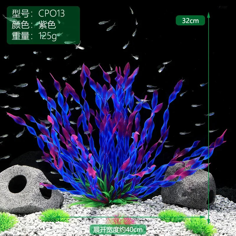Plastic Aquarium Plants Fish Tank Decorations Artificial Seaweed