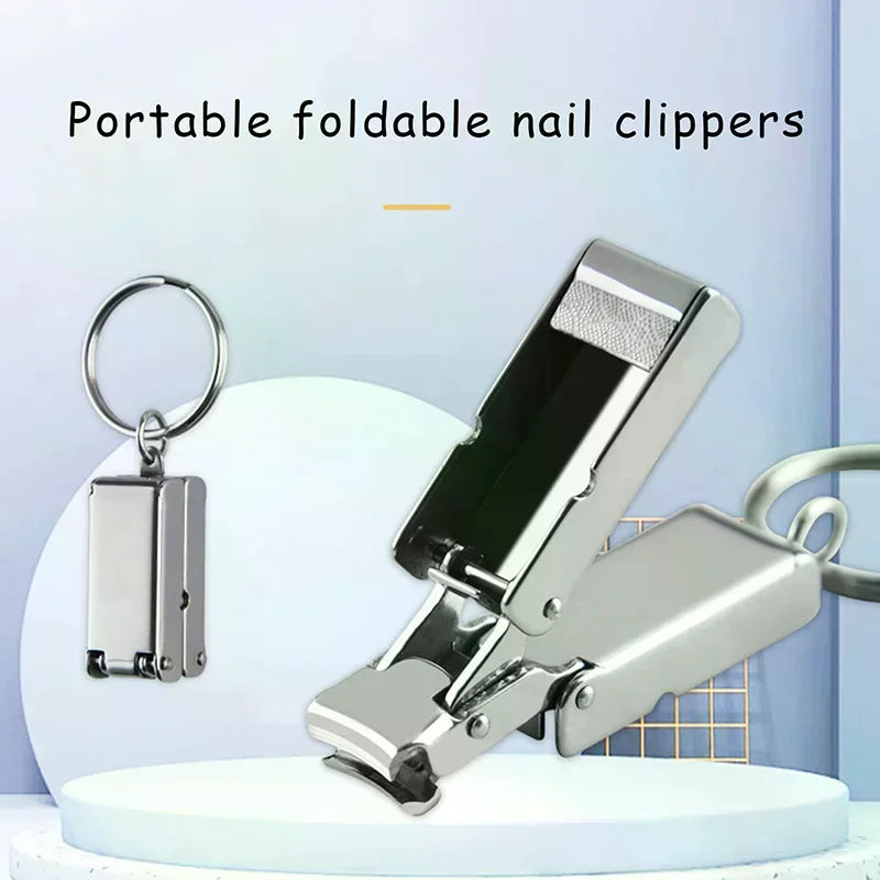 Mini Folding Nail Clipper with Key Ring | Stainless Steel