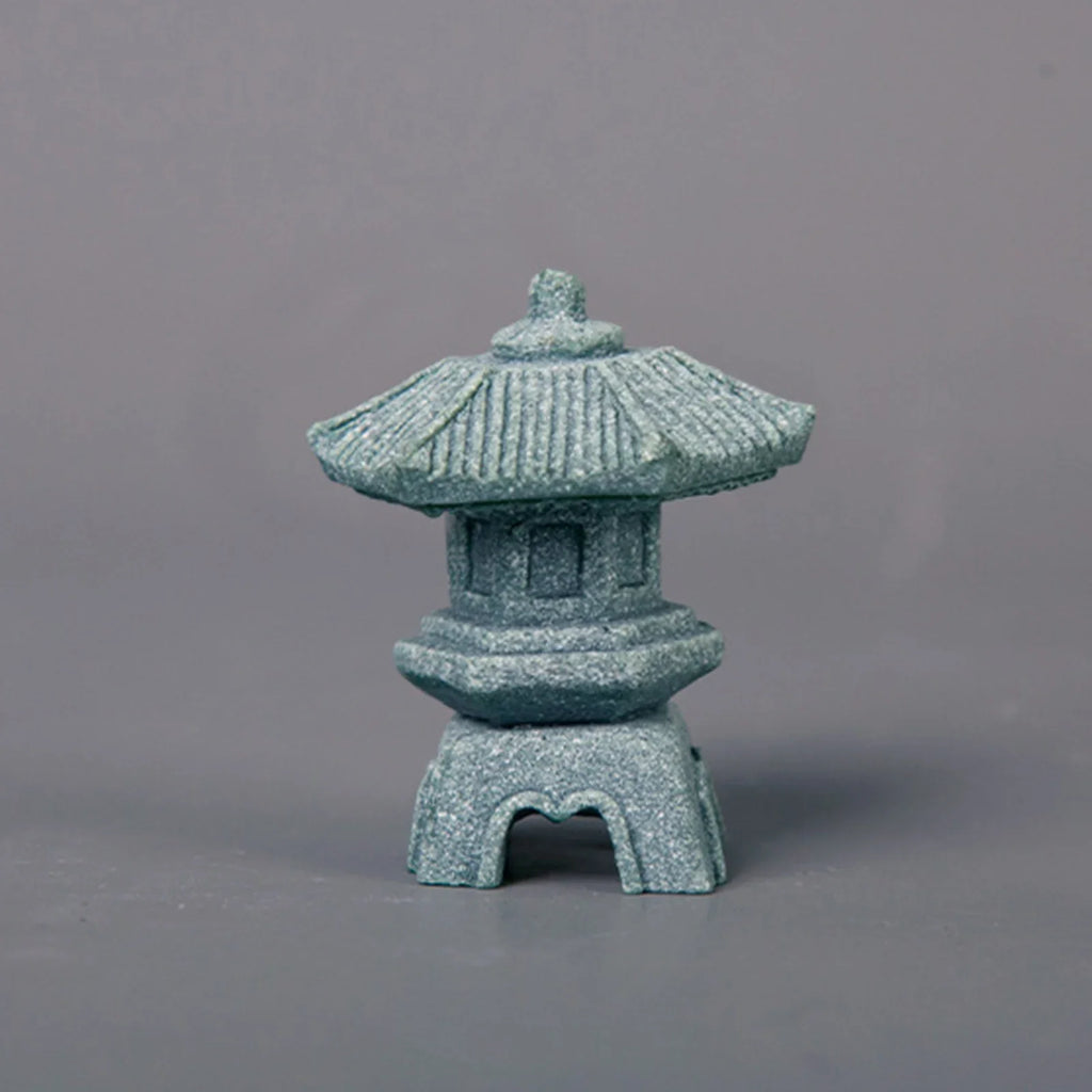 Asian Lantern & Pagoda Miniature Garden Statues | Set of 4