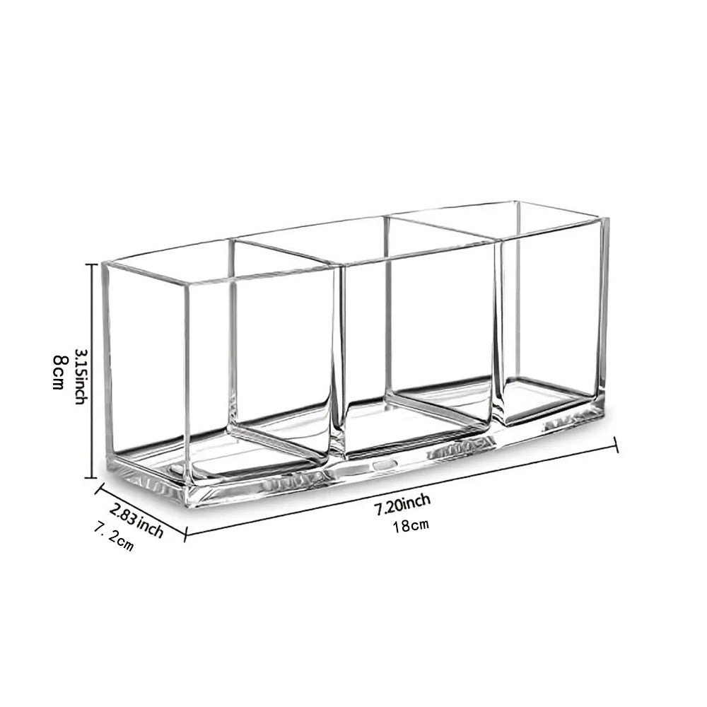 Clear Makeup Brush Organizer Acrylic Cosmetics Brushes Storage