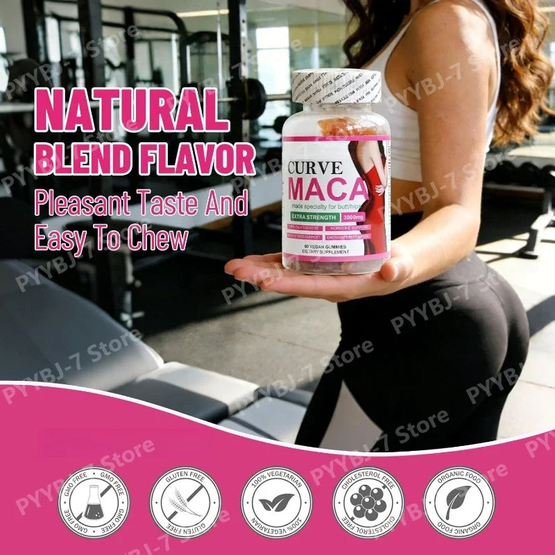 Vegan Maca Gummies – Plant Extract Energy Support, 60 Count