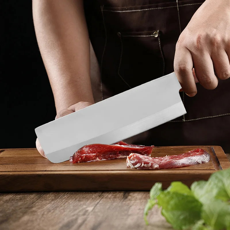 Professional Chef's Knife – Carbon Steel & Wooden Handle