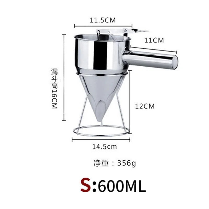 Stainless Steel Batter Dispenser with Stand – 600ml & 1200ml