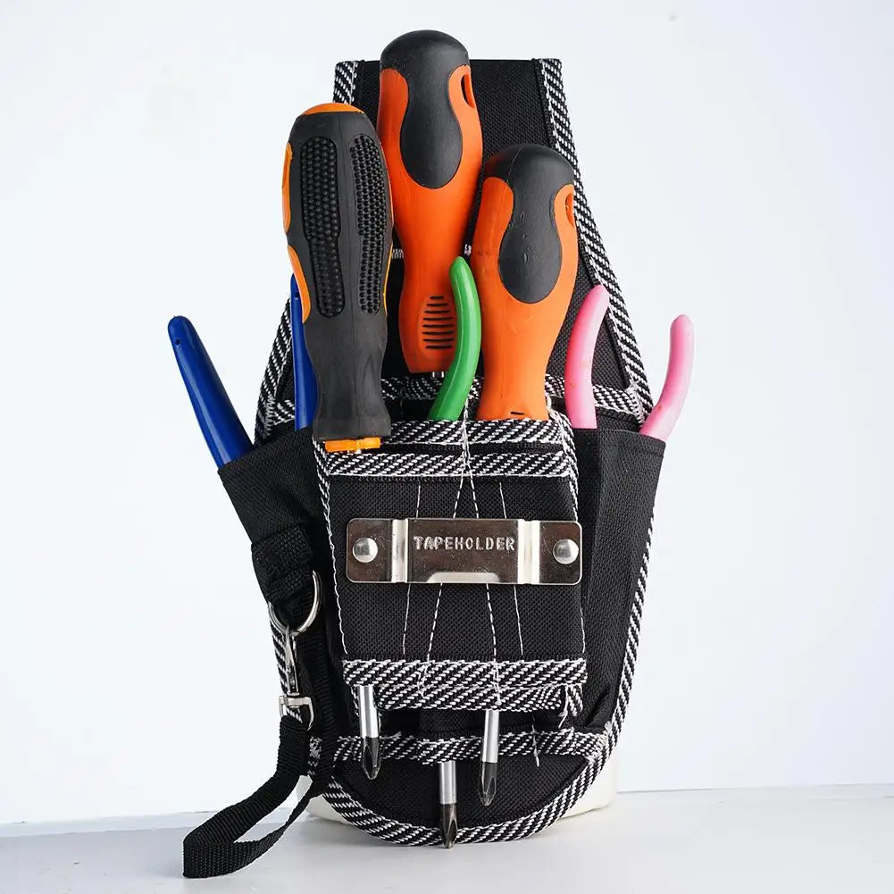 600D Nylon Tool Waist Pack – 9-Pocket Electrician Belt Pouch
