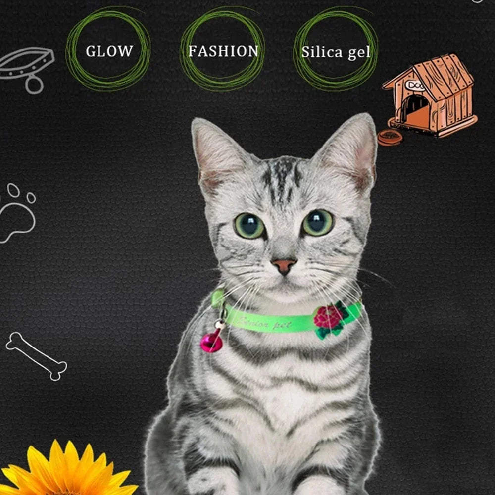 Luminous Cat Necklace Glowing Kitten Puppy Collar Anti-lost