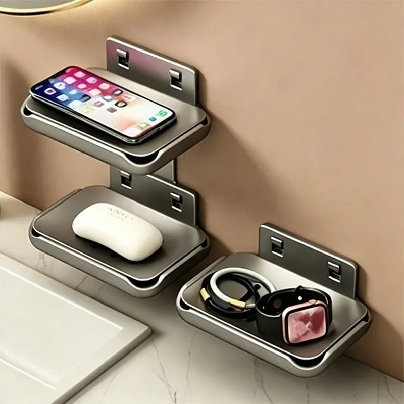 No-Drill Bathroom Corner Rack – Soap & Shampoo Storage Shelf