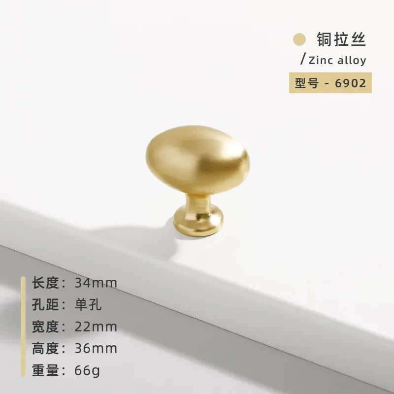 Minimalist Oval Cabinet Knobs & Drawer Handles – Zinc Alloy