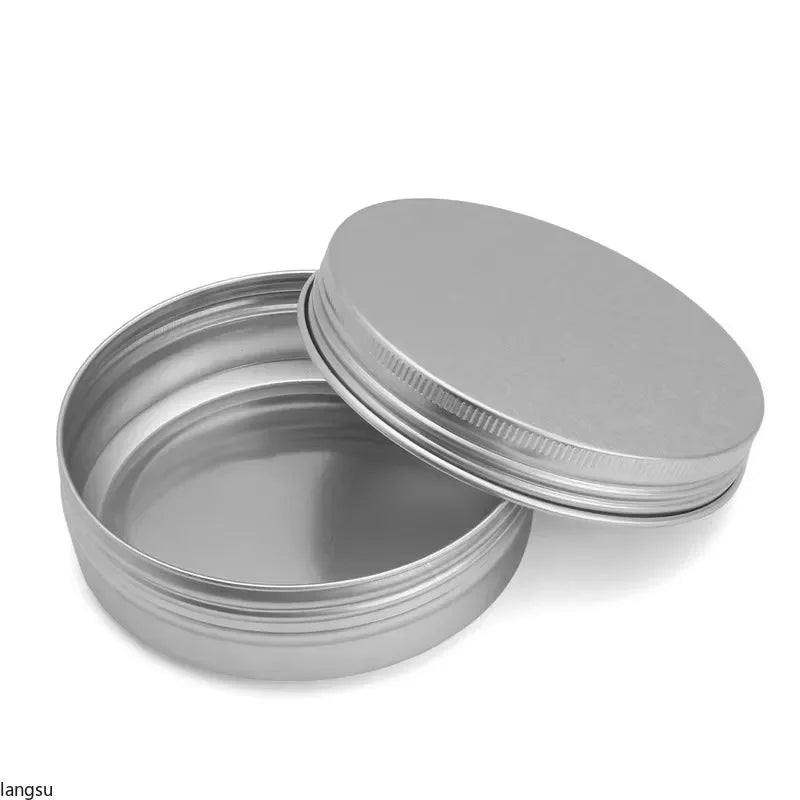 10-Pack Aluminum Tins 100g Screw-Top Lids – Empty Storage Jars
