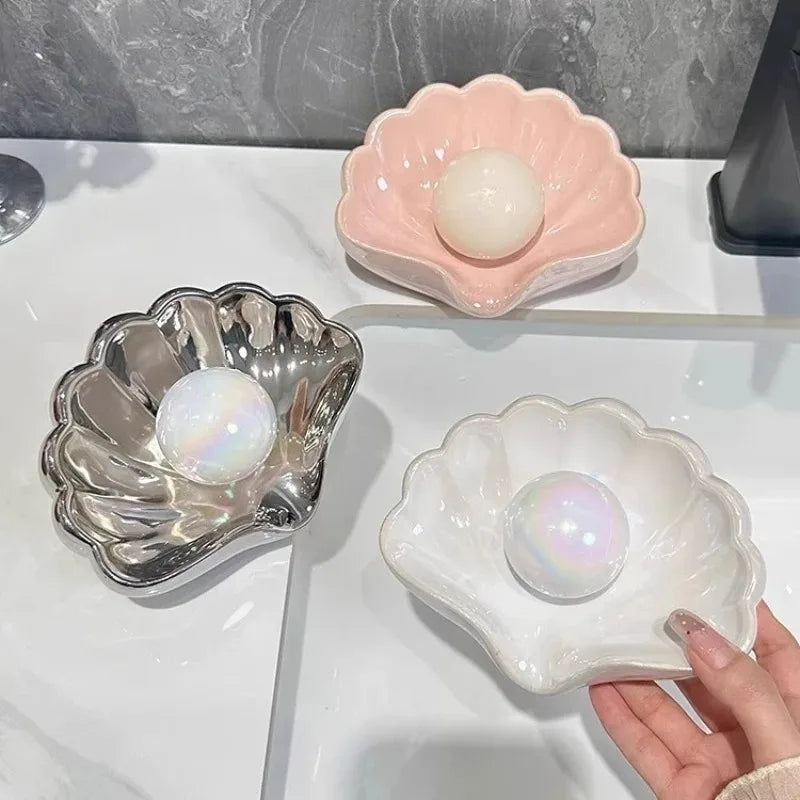 No-Drill Soap Dish with Auto Drainage – Modern Plastic Soap Box