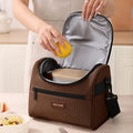 Large Capacity Insulated Lunch Bag Multi-layer Zipper Waterproof