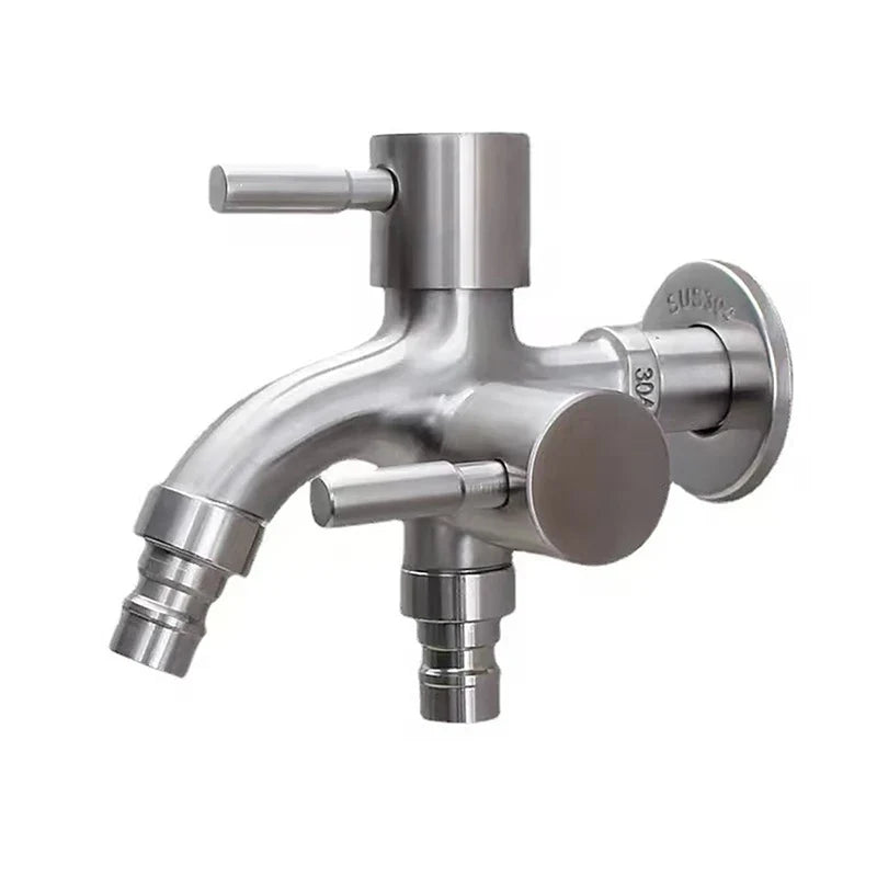Multifunction Double-outlet Washing Machine Faucet 304 Stainless