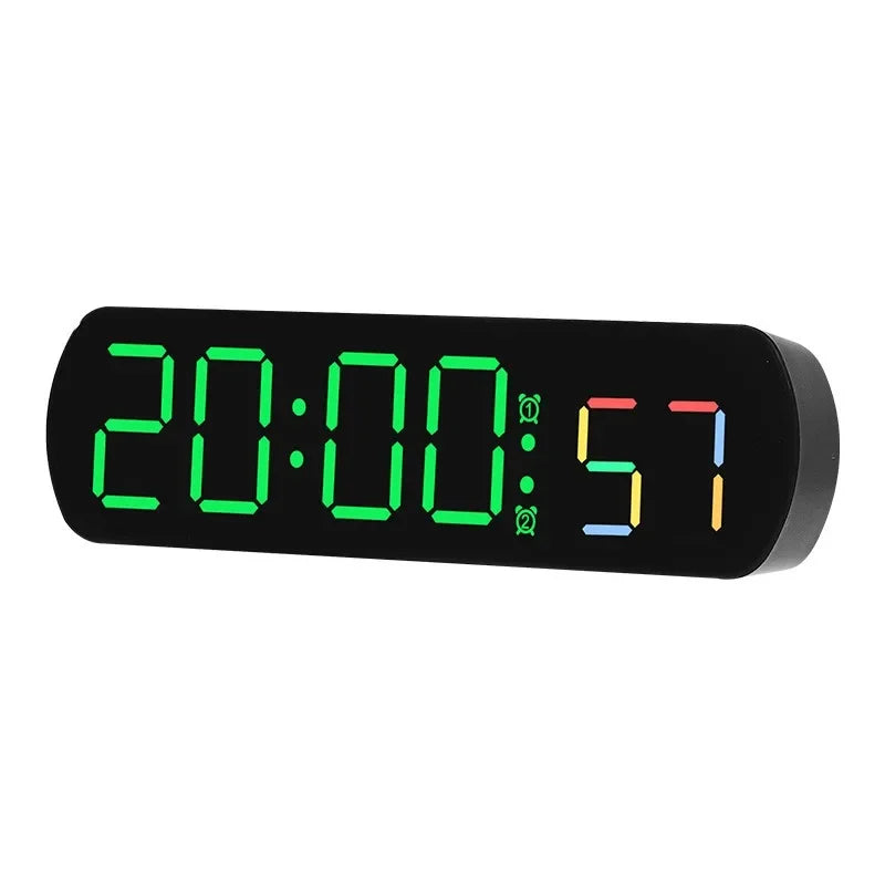 Modern LED Digital Alarm Clock – Voice Control, Jump Seconds