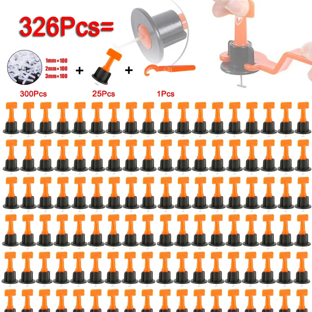 326-Pc Tile Leveling System – Spacers, Wedges & Wrench Kit