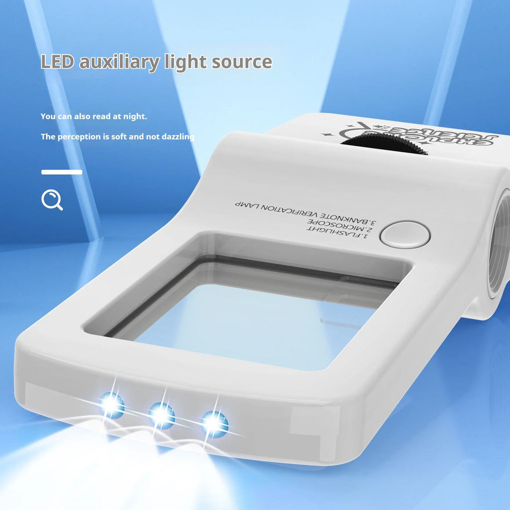4-in-1 Mini Microscope Toy – Magnifier, Flashlight & Puzzle