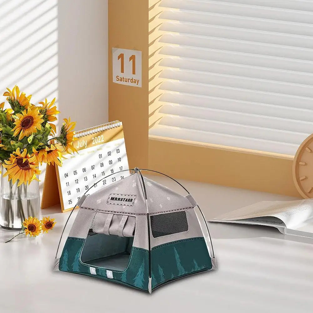 Miniature Camping Tent Model | 1:12 Scale Dollhouse Ornament