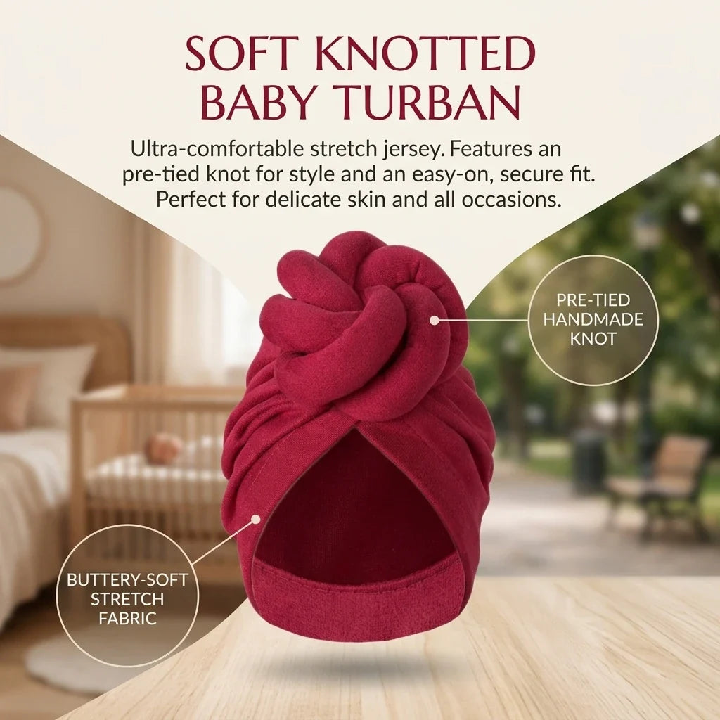Women's Ethnic Braided Knotted Headscarf | Cotton Knit Hijab
