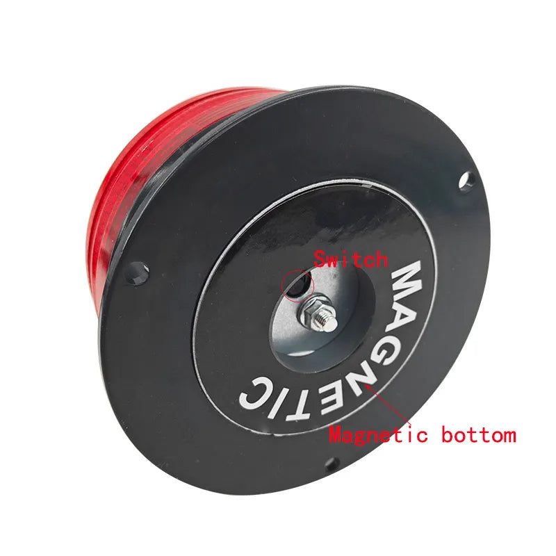 Solar LED Flashing Warning Light – Magnetic Car & Marine Signal