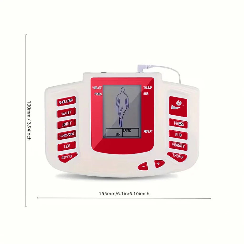 Portable Dual Output Muscle Stimulator with 4 Pads | EMS Device
