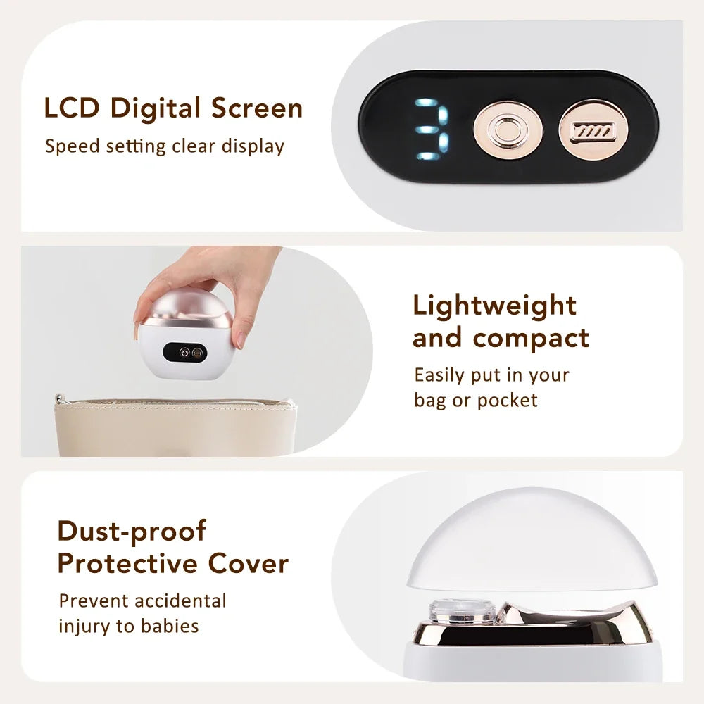 Electric 2-in-1 Nail Trimmer & Grinder with LED – Baby & Elderly