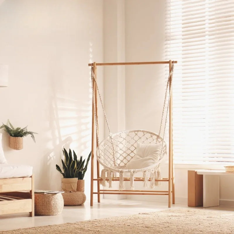 Rope Swing Hanging Chair – Polyester & Nylon | Bedroom & Patio