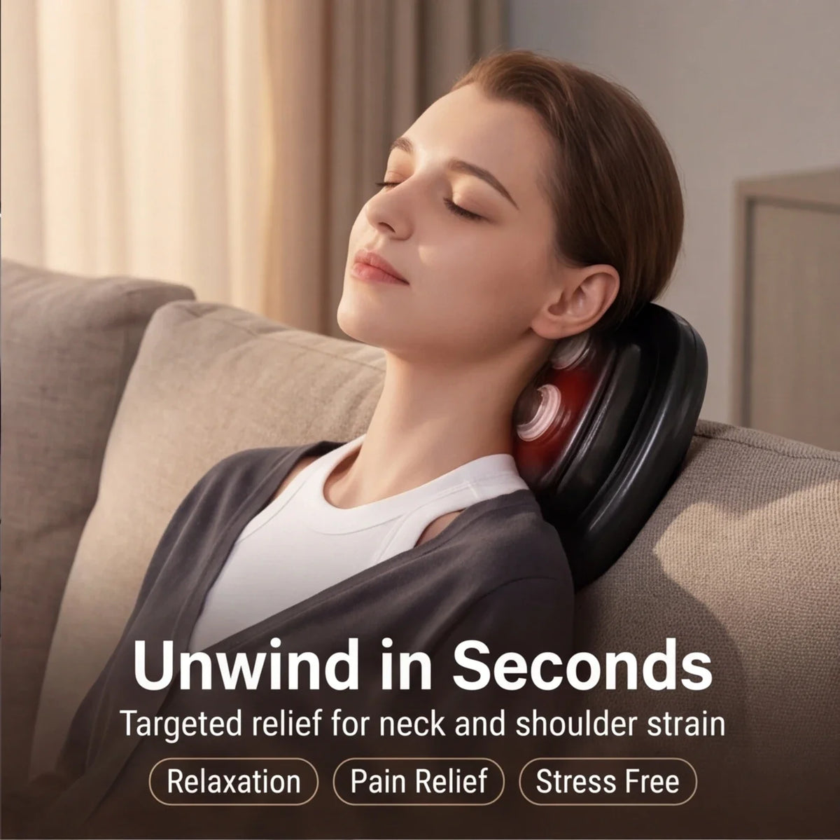 Electric Percussion Massage Gun 6 Heads Neck Shoulders Legs Full Body
