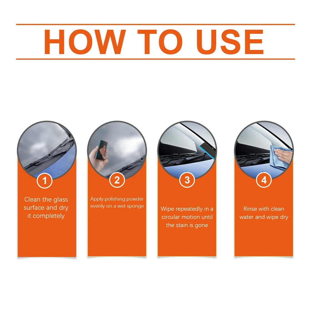 Rayhong Car Glass Polishing Powder – Oil Film & Scratch Remover