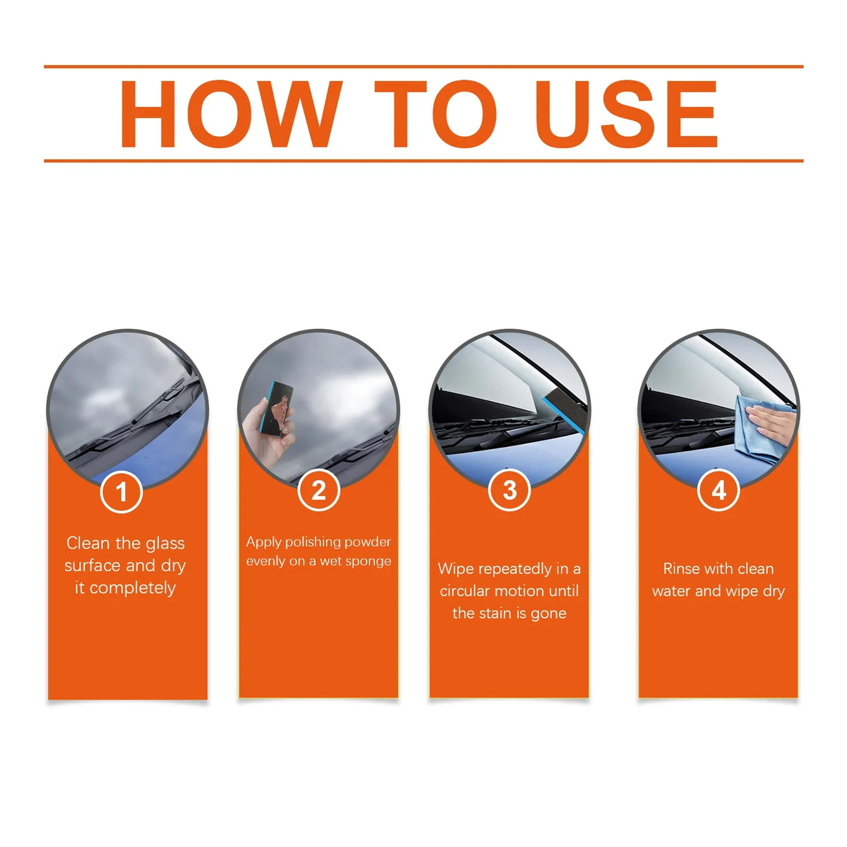 Rayhong Car Glass Polishing Powder – Oil Film & Scratch Remover