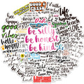 50 Small Inspirational Quote Stickers Waterproof Vinyl Decals Water