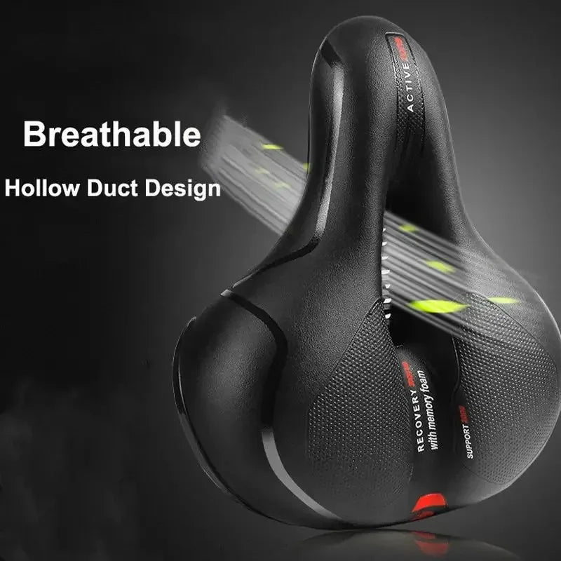 Dual Shock-absorbing Ball Memory Foam Waterproof Wide Bike Saddle