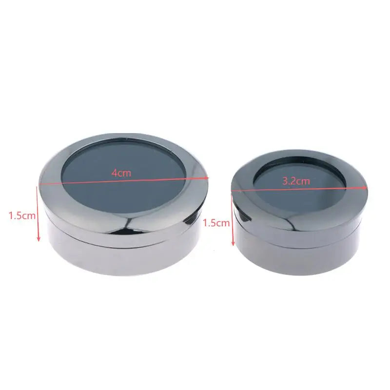 Jewelry Stone Display Box Round Gems Secure Metal Packaging Storage