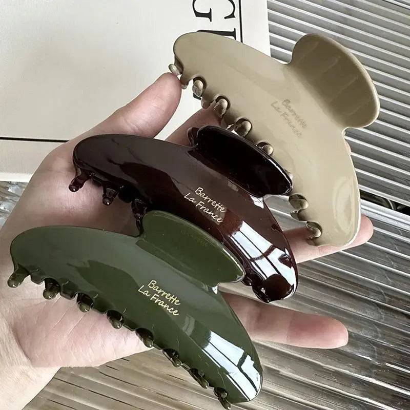 Large Acetate Hair Claw Clip – Retro Korean Shark Clip