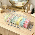 Transparent Flip Cover 8-grid Bead Storage Box Desktop Stackable