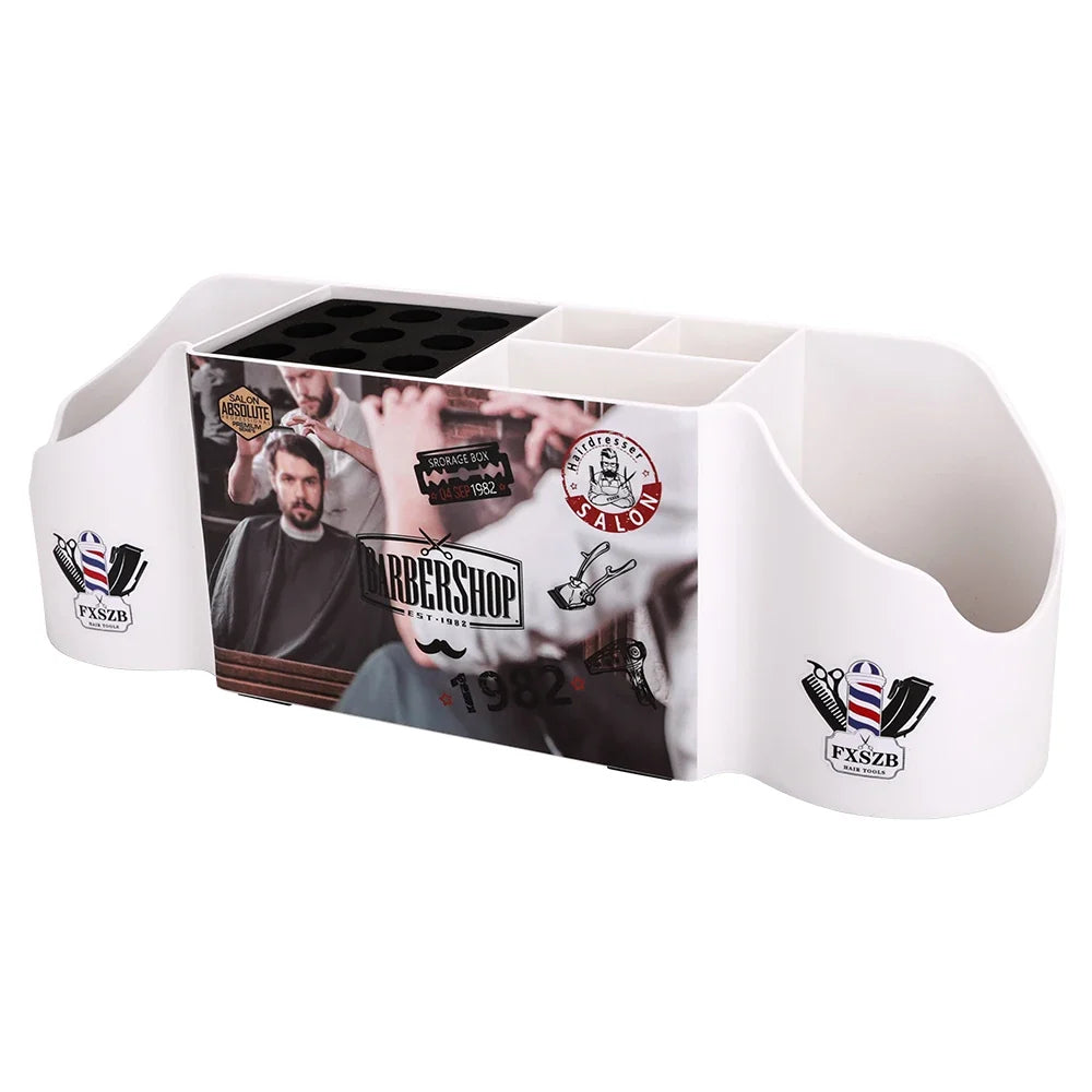 Salon Tool Organizer – Desktop Barber Storage Box for Scissors