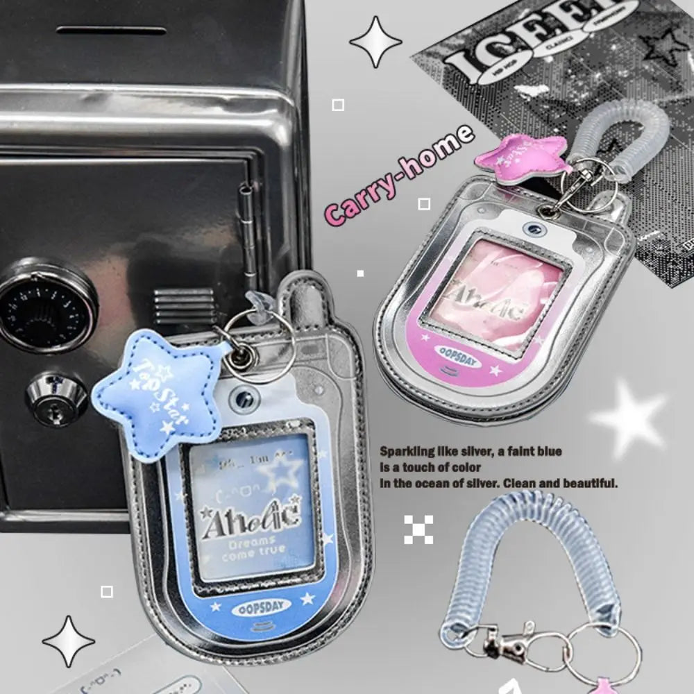 PU Leather Photocard Holder – Cute Phone Decoration Card Case