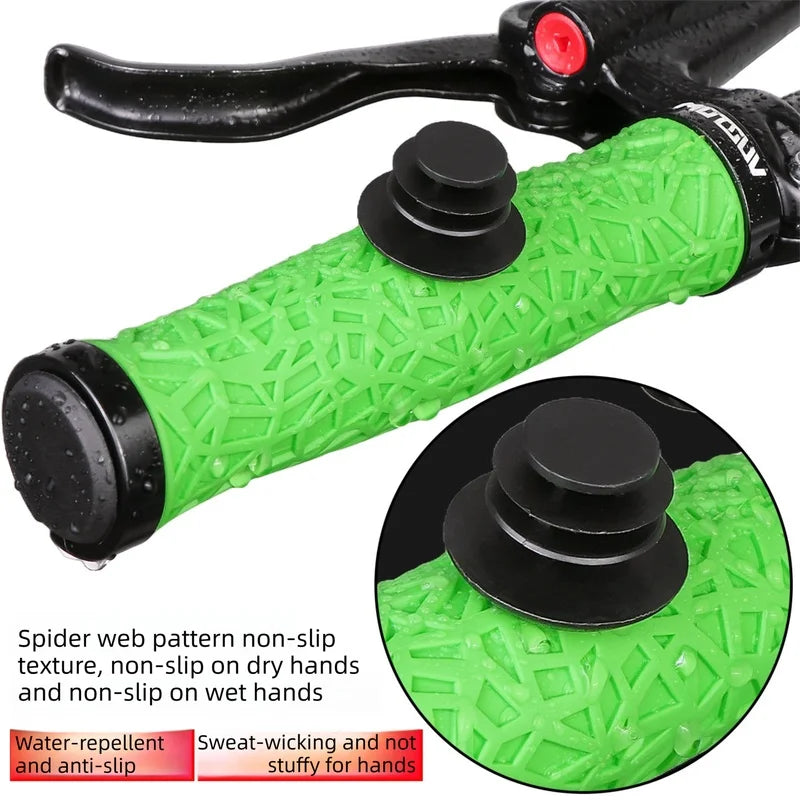 Axl TPE Dual Lock Bike Handlebar Grips – Anti-Slip MTB