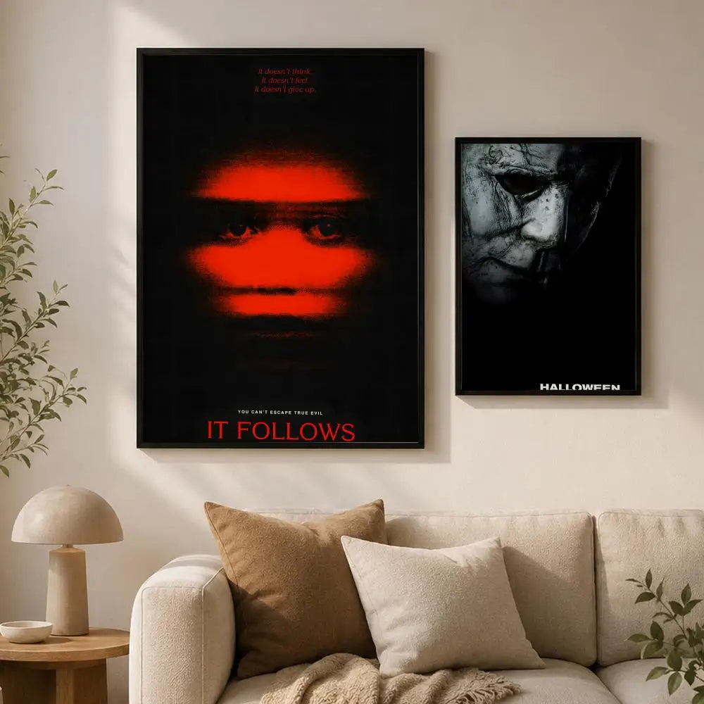 Halloween Movie Peel-and-Stick PVC Wall Poster – HD Art Decor