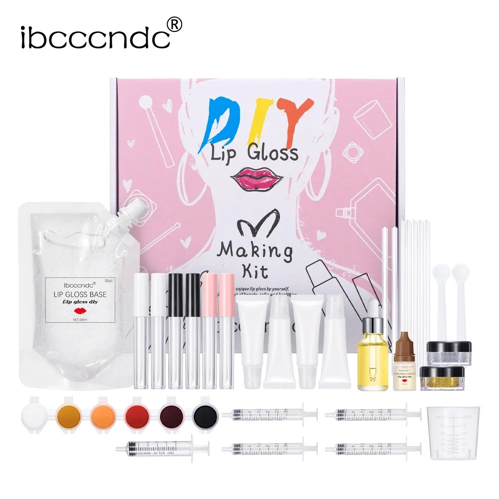 DIY Lip Gloss Making Kit – Glitter, Tints & Jojoba Base