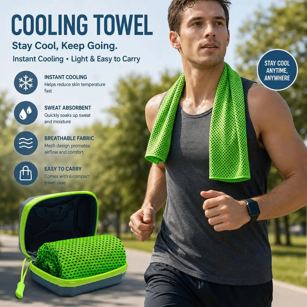 Cooling Towel for Sports & Yoga | Quick Dry Microfiber 30x80cm