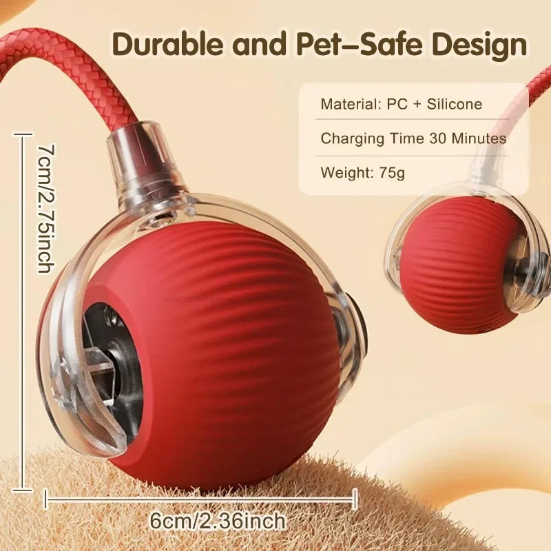 Interactive Auto Rolling Ball Toy for Cats – USB Rechargeable