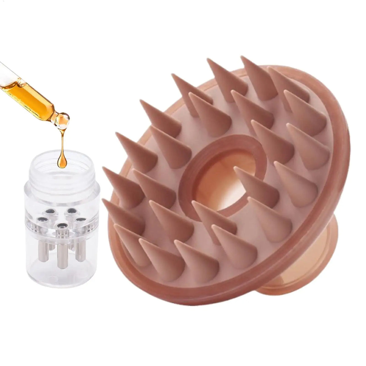 Silicone Scalp Massager Brush & Oil Applicator | Hair Care