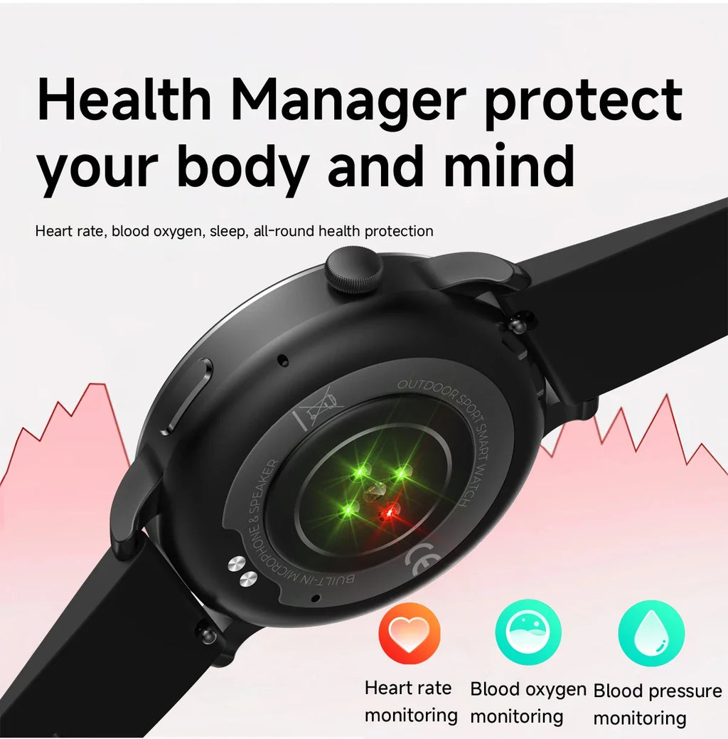 Yoateo Women's GPS Smart Watch AMOLED 3ATM BT Call Fitness