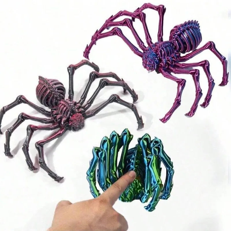 3D Printing Spider Animals Toy Realistic Colorful Figurine