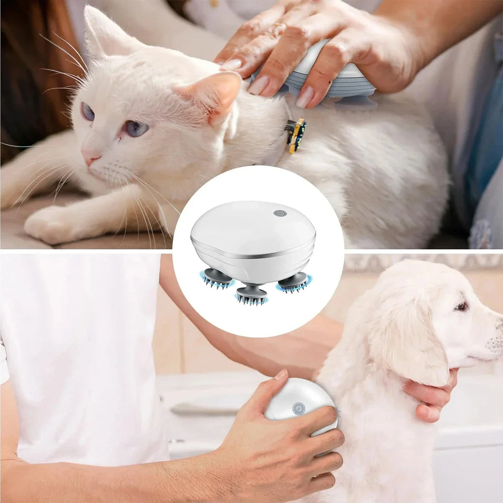 Electric Scalp Massager – Red Light, Adjustable Speed & Silicone